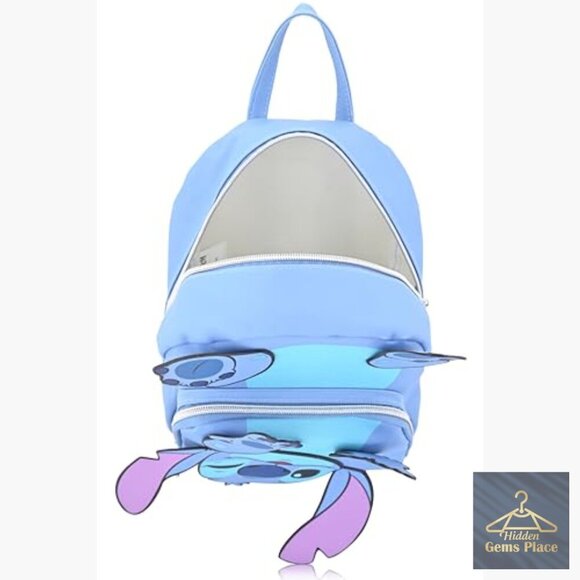 Disney Stitch Mini Backpack with Movable Arms, Lightweight PU, Adjustable Straps